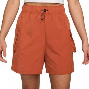 NWT Nike Womens Woven High Rise Shorts DM6247-825 Burnt Orange Loose Fit Size XS